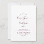 葉ミニマル板 |ナス赤ちゃんシャワー 招待状 (正面)