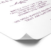 葉ミニマル板 |ナス非詰め式のサイン ポスター (角)