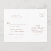 葉ミニマル板 |ニュートラルソングのリクエストRSVPポストカード インビテーションポストカード (裏面)