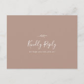 葉ミニマル板 |ニュートラルソングのリクエストRSVPポストカード インビテーションポストカード (正面)