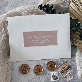 葉ミニマル板 |ピンク結婚のゲスト住所 シール