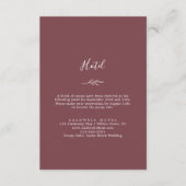 葉ミニマル板 |ブルガンディパープルホテル エンクロージャーカード (正面)