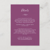 葉ミニマル板 |ベリーパープル詳細 エンクロージャーカード (正面)