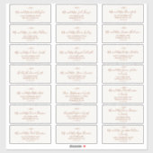 葉ミニマル板 |ボホークリームゲスト住所 シール (シート)