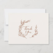 葉ミニマル板 |ボホークリームフラットサンキューカード サンキューカード (正面)