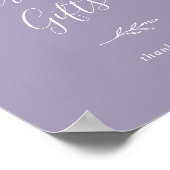 葉ミニマル板 ラベンダーカードとギフトポスター ポスター (角)