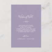 葉ミニマル板 |ラベ結婚ンダーの願い エンクロージャーカード (正面)