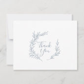 葉ミニマル板 |埃っぽい青いサンキューカード サンキューカード (正面)