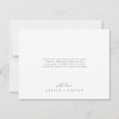 葉ミニマル板 |埃っぽい青いサンキューカード サンキューカード (裏面)