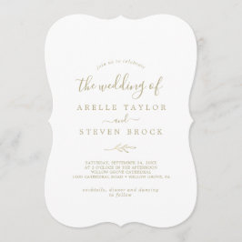 葉ミニマル板 |金ゴールドモノグラム結婚バック 招待状