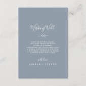葉ミニマル板 |青と白結婚の願い事 エンクロージャーカード (正面)