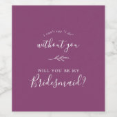 葉ミニマル板 | Berry Purple Bridesmaidの提案 ワインラベル (シングルラベル)