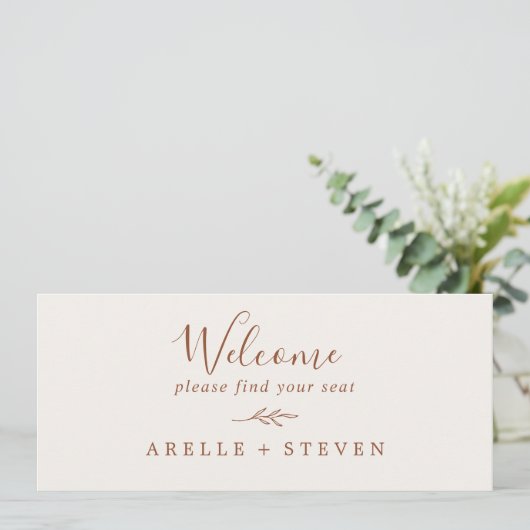 葉ミニマル板 | Boho Creamシーティンググラフヘッダー (スタンド正面)