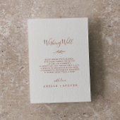 葉ミニマル板 Boho Cream結婚の願い エンクロージャーカード