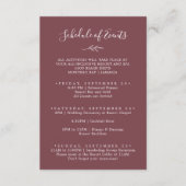 葉ミニマル板 | Burgundy週末イベント エンクロージャーカード (正面)