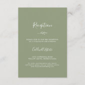 葉ミニマル板 | Sage Green披露宴 エンクロージャーカード (正面)