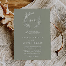葉ミニマル板 | Sage Green フォーマル Monogram結婚's