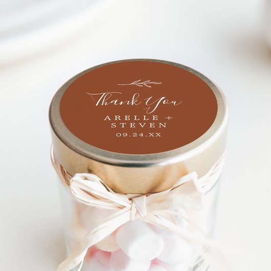 葉ミニマル板 | Terracottaお願いステッカー ラウンドシール