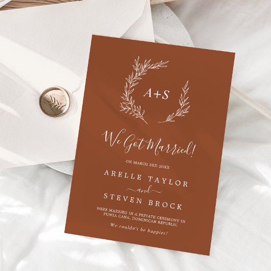 葉ミニマル板 | Terracottaの駆け落ち告知 案内状