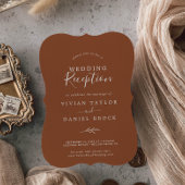 葉ミニマル板 | Terracottaウェディングレセプション 招待状