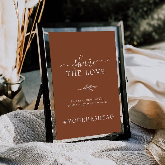 葉ミニマル板 | Terracotta共有ラブハッシュタグ ポスター