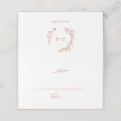 葉ミニマル板 | Terracotta折り畳結婚み プレイスカード (外部開封)