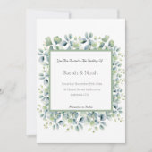 葉ミニマル状結婚式招待状 招待状 (正面)
