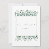 葉ミニマル状結婚式招待状 招待状 (裏面)