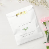 葉ミニマル緑結婚感謝 フェイバーバッグ (封をした状態)