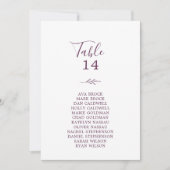 葉ミニマル茄子のぶら下がった座席表カード (正面)