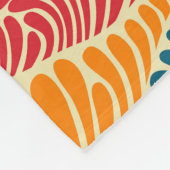 葉モザイク フリースブランケット (角)