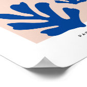 葉モダンとSunの切り出し形が青 ポスター (角)