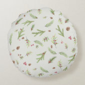 葉モダンのシックなユエレガントーカリ ラウンドクッション (裏面)