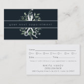 葉モダンサロンはさみロゴアポイントメント 名刺 (正面/裏面)