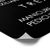 葉モダンサロンメニュー価格表壁ポスター ポスター (角)