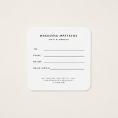 葉モダンシンプル植物緑のギフトカード (裏面)