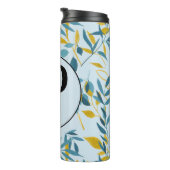 葉モダンネイビーブルー金ゴールド「Letter P」 タンブラー (回転右)