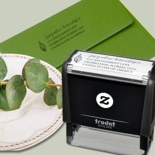 葉モダン板 セルフインキングスタンプ