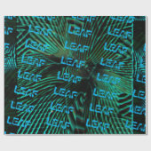 葉モダン油青青 ラッピングペーパー (フラット)