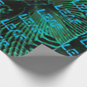 葉モダン油青青 ラッピングペーパー (角)