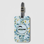 葉モダン海軍金ゴールド「Letter P」 ラゲッジタグ (正面縦)