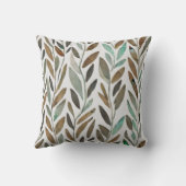 葉モダン紋水色 クッション (裏面)