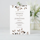 葉モダン結婚式招待状 招待状 (スタンド正面)