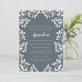 葉モダン縁どブライダルシャワー招待状 招待状 (スタンド正面)