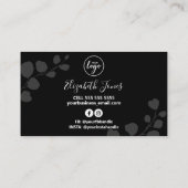 葉モダン黒浴及び体名刺 名刺 (裏面)