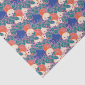 葉モダン、芽および花柄ティッシュペーパー 薄葉紙 (詳細)