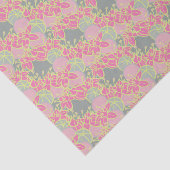 葉モダン、芽および花柄ティッシュペーパー 薄葉紙 (詳細)