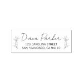 葉モダンScript差出人住所 ラバースタンプ (インプリント)