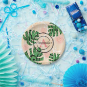 葉モンスター，トロピカル，ヤシパーソナライズされた, ペーパープレート (パーティー)