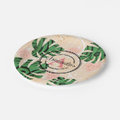 葉モンスター，トロピカル，ヤシパーソナライズされた, ペーパープレート (アングル)